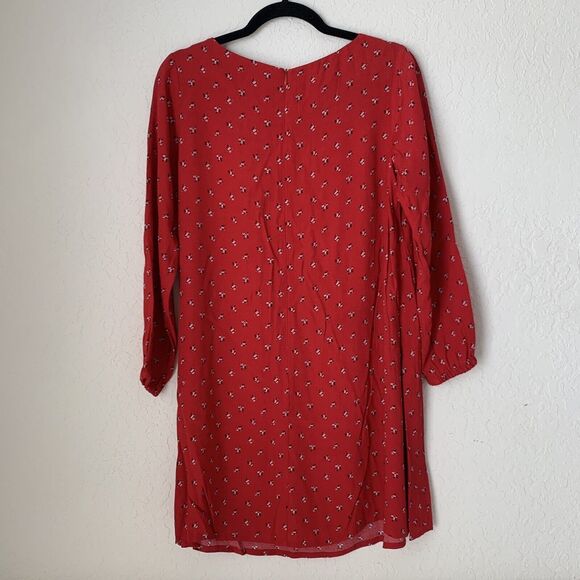 The Nines Hatch Dress Maternity Women S Red Floral Balloon Sleeve Boho Cottage - Picture 2 of 11